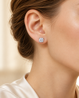 Estelle Round Moissanite Stud Earrings