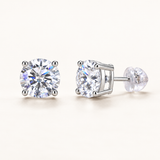 Estelle Round Moissanite Stud Earrings