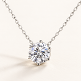Rosalie Six Prong Moissanite Necklace