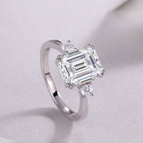 Lucienne Emerald Three Stone Ring (with GRA certificate)