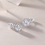 Estelle Round Moissanite Stud Earrings