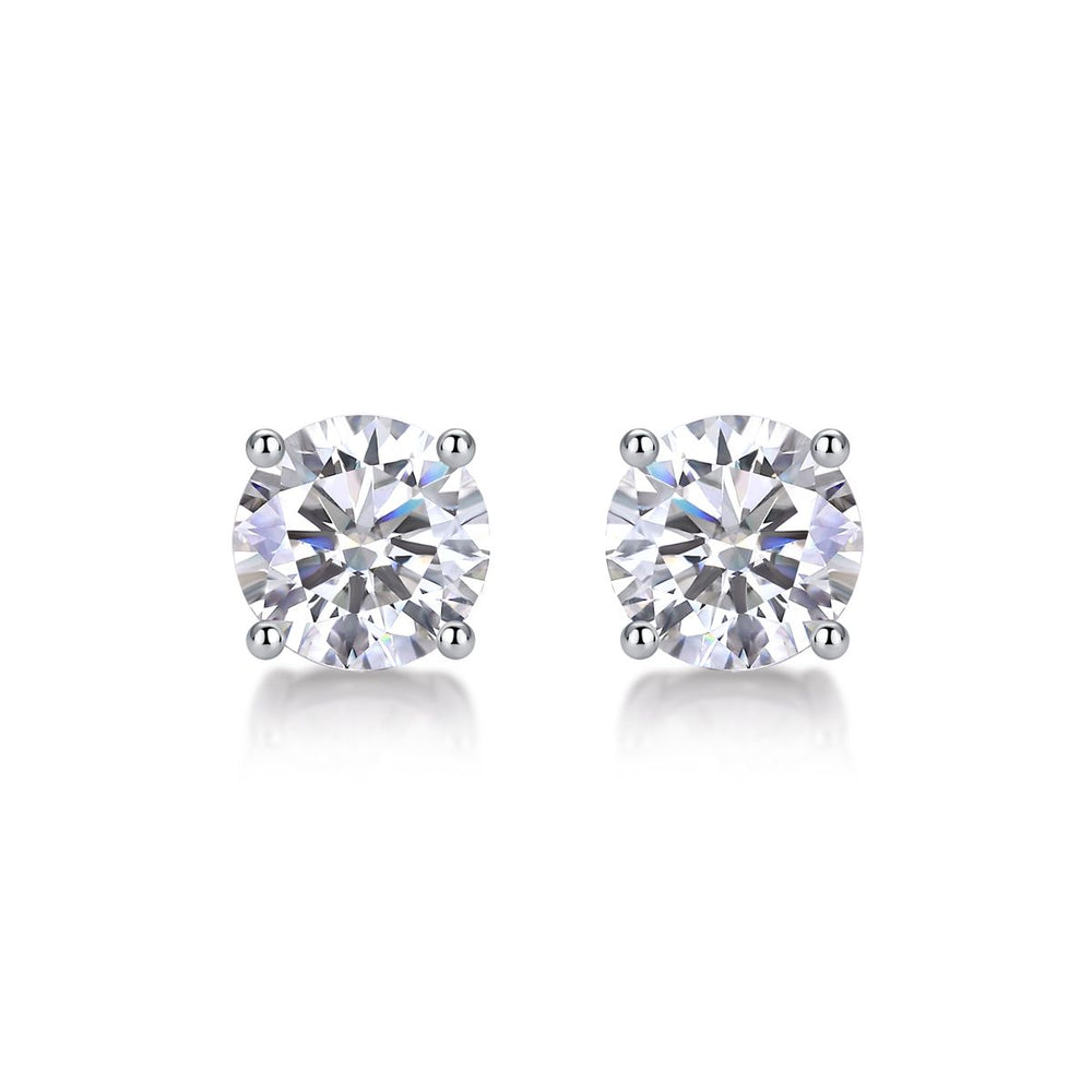 Estelle Round Moissanite Stud Earrings