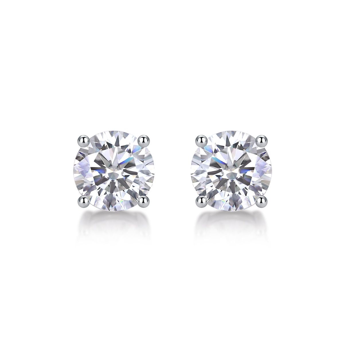 Estelle Round Moissanite Stud Earrings