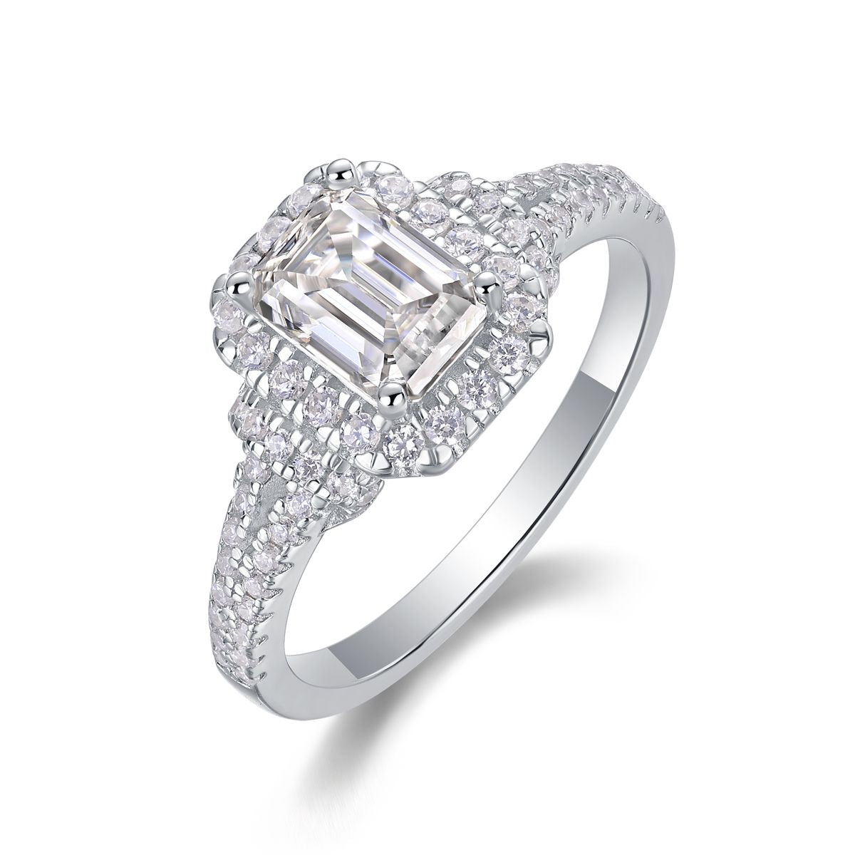 Noelle Emerald Halo Ring (with GRA certificate)