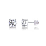 Estelle Round Moissanite Stud Earrings