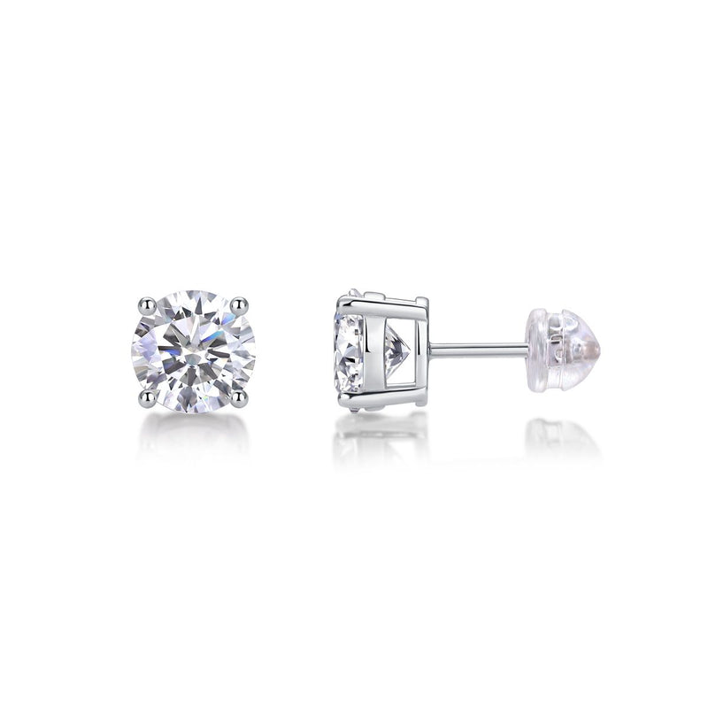 Estelle Round Moissanite Stud Earrings