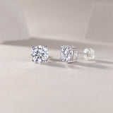 Estelle Round Moissanite Stud Earrings