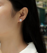 Estelle Round Moissanite Stud Earrings