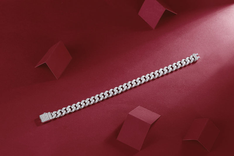 Adrien Moissanite Curb Bracelet