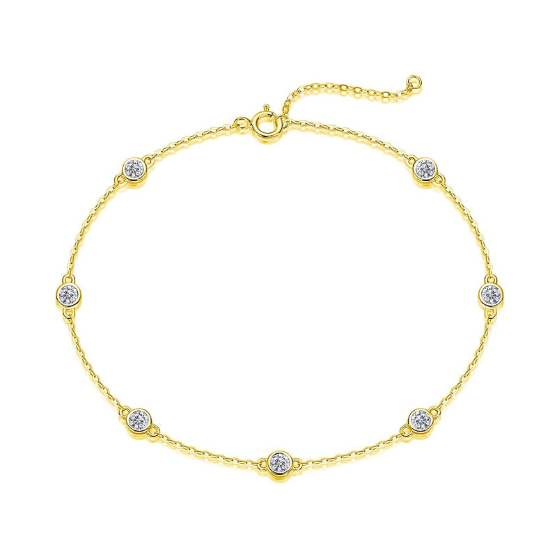 Solene Moissanite Station Bracelet