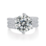 Celeste Round Moissanite Ring (with GRA certificate)