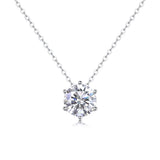 Rosalie Six Prong Moissanite Necklace